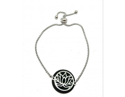 BRACELET SHUNGITE ET FLEUR DE LOTUS