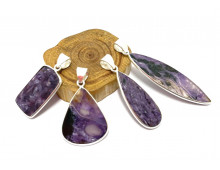 CHAROITE EXTRA SERTI EN ARGENT