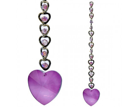 15 COEURS CRISTAL VIOLET POURPRE