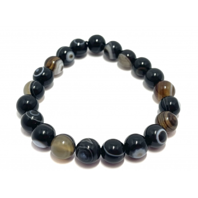 AGATE NOIRE CYCLOPE 8 MM