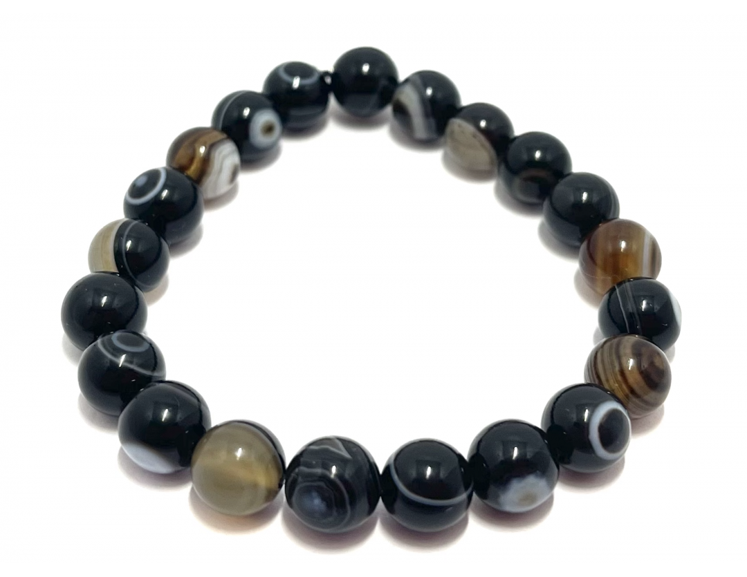 AGATE NOIRE CYCLOPE 8 MM