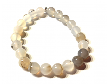 AGATE BLANCHE 8 MM