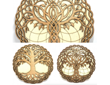 DÉCORATION MURALE ARBRE DE VIE BOIS