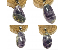 PENDENTIF AMÉTHYSTE & PYRITE - TRÈS RARE