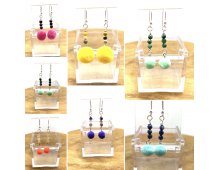 BOUCLE CRÉATION FACETTE & POMPON