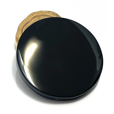 PLAQUE MIROIR OBSIDIENNE NOIRE 7 CM