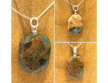 OPALE VERTE ET MARRON D'AFRIQUE (JASPE)