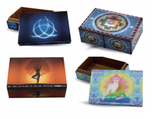 BOITE CHINOISE EN CUIR FAIT MAIN