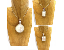 PENDENTIF D'EXCEPTION NACRE & ARGENT