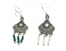 BOUCLE D'OREILLE  ETHNIC PLAQUÉ ARGENT