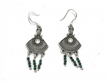 BOUCLE D'OREILLE  ETHNIC PLAQUÉ ARGENT