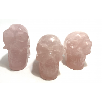 CRÂNE DE CRISTAL QUARTZ ROSE