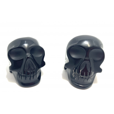 CRÂNE DE CRISTAL OBSIDIENNE NOIRE