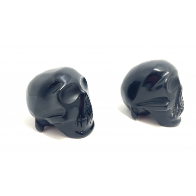 CRÂNE DE CRISTAL OBSIDIENNE NOIRE