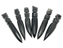 ATHAMÉ - COUTEAU OBSIDIENNE ARGENTÉ 15 CM