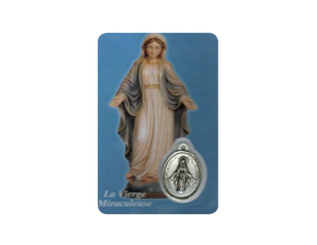 CARTE MEDAILLE VIERGE MIRACULEUSE