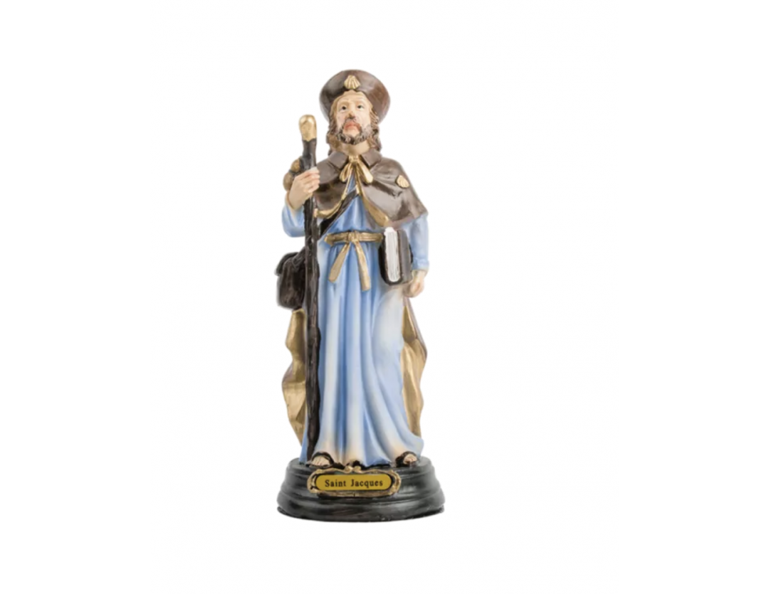 STATUE 16 CM ST JACQUES DE COMPOSTELLE