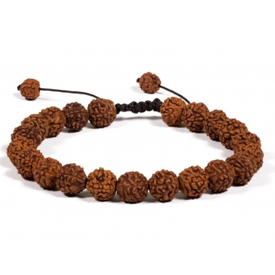 BRACELET RÉGLABLE EN RUDRAKSHA