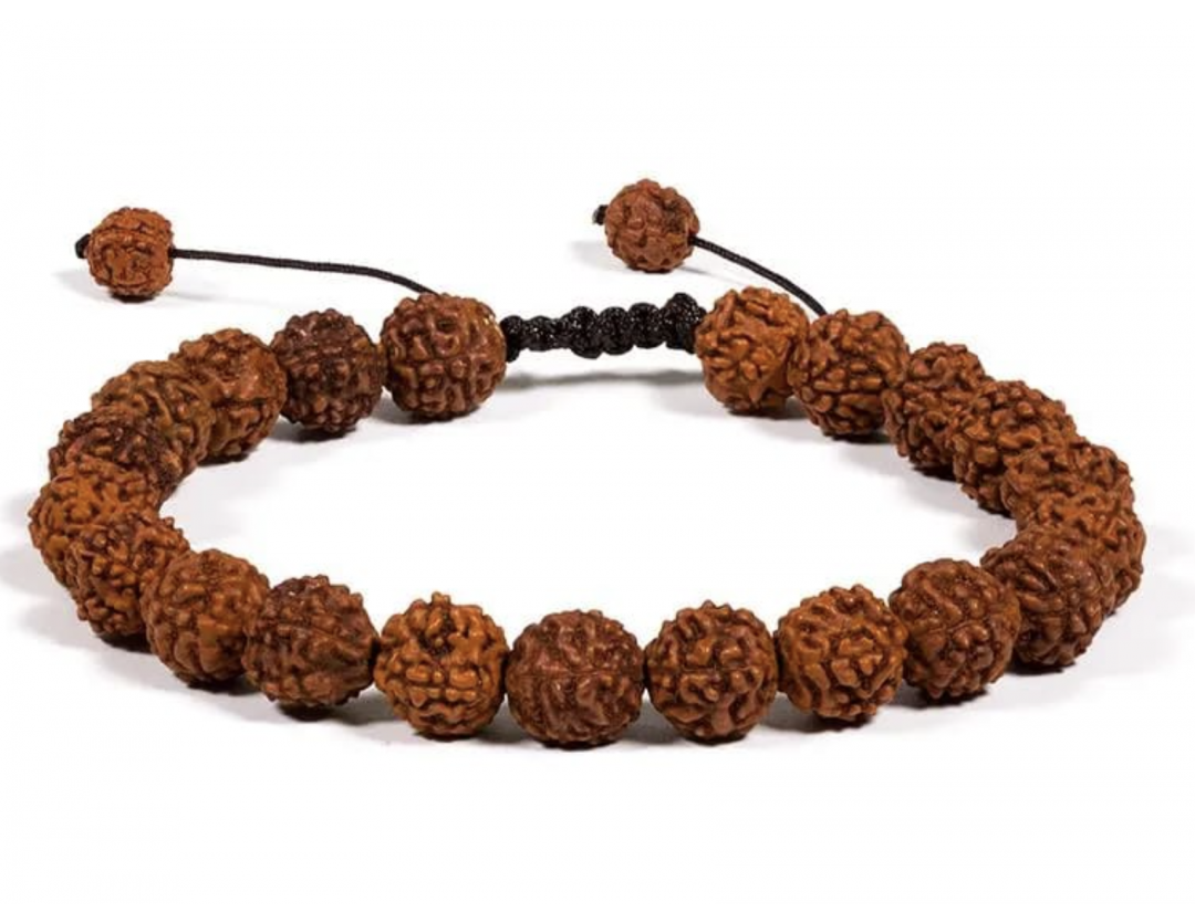 BRACELET RÉGLABLE EN RUDRAKSHA