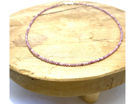 COLLIER CRÉATION 2MM TOURMALINE ROSE