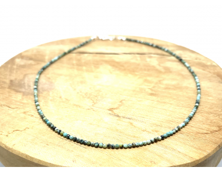 COLLIER CRÉATION 2MM TURQUOISE AFRICAINE