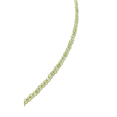 COLLIER CRÉATION 2MM PÉRIDOT FACETTE