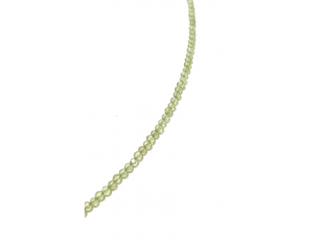 COLLIER CRÉATION 2MM PÉRIDOT FACETTE