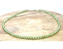 COLLIER CRÉATION 4 MM PÉRIDOT FACETTE