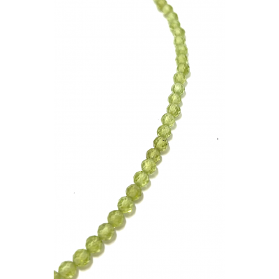 COLLIER CRÉATION 4 MM PÉRIDOT FACETTE