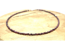 COLLIER CRÉATION 2MM GRENAT FACETTE EXTRA