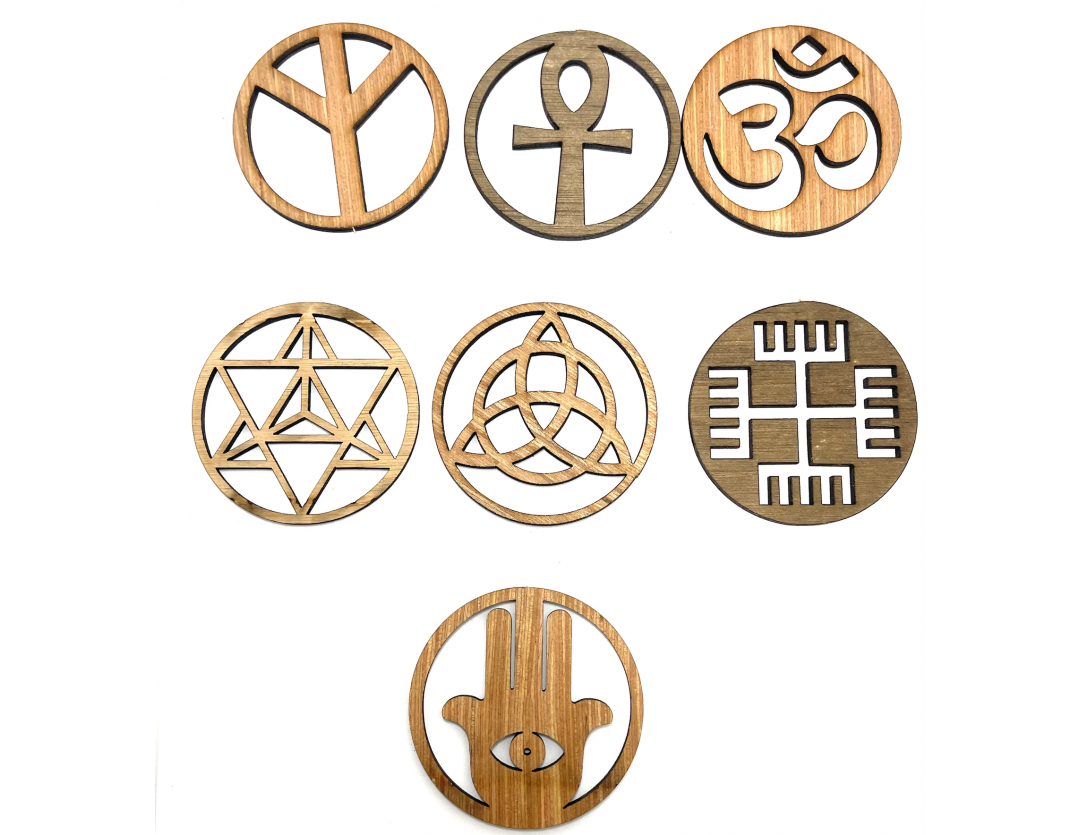Symbole "&" En Bois Lumineux LED – Décoration Murale & Ambiance 16 Cm