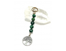 PENDENTIF FIN MALACHITE ARBRE DE VIE