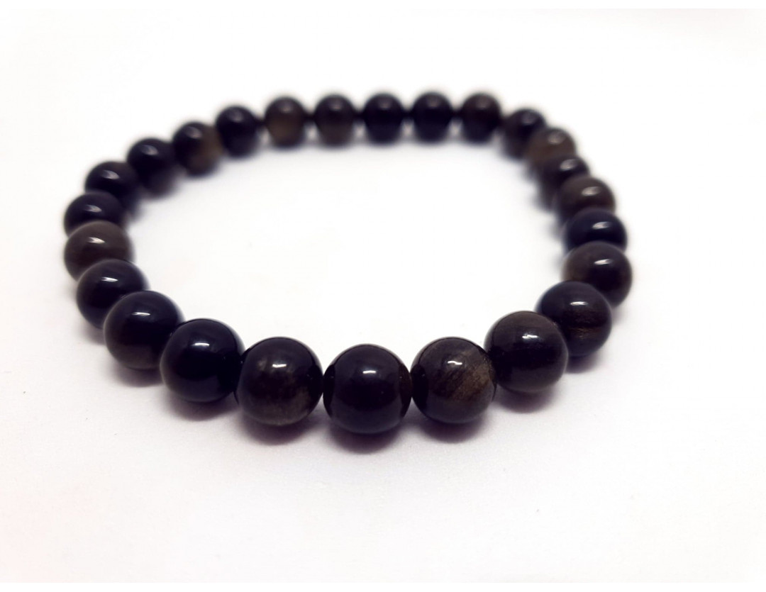 OBSIDIENNE DOREE 8 MM