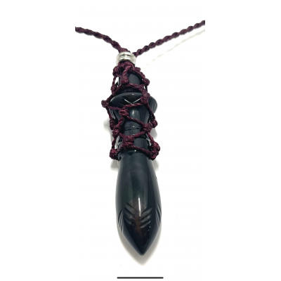 COLLIER THOT - OBSIDIENNE OEIL CELESTE