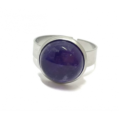 BAGUE SPHÈRE - ACIER INOXYDABLE RÉGLABLE