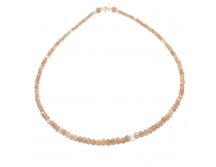 COLLIER PIERRE DU SOLEIL 3 MM FACETTE