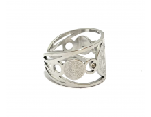 BAGUE ST BENOIT EN ACIER INOXYDABLE