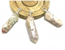 AGATE FLEUR DE CERISIER BITERMINÉ