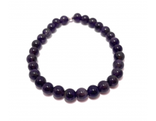 AMÉTHYSTE FONCÉ 6 MM  - BRACELET LITHOTHÉRAPIE