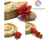 PENDENTIF IMITATION CINABRE