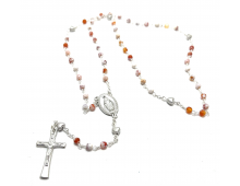 CHAPELET CORNALINE CHAUFFÉES 4 MM