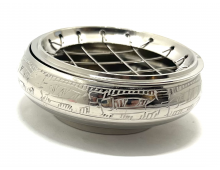 BRULE ENCENS  EN LAITON ARGENTÉ