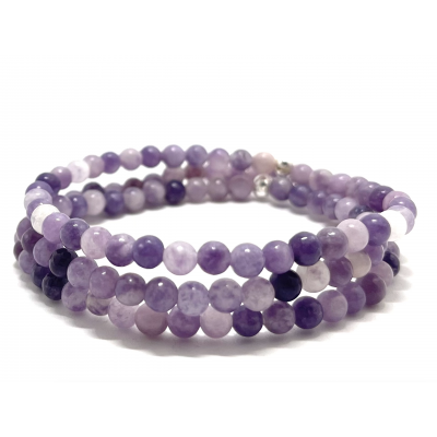 LEPIDOLITE 4MM - BRACELET LITHOTHÉRAPIE