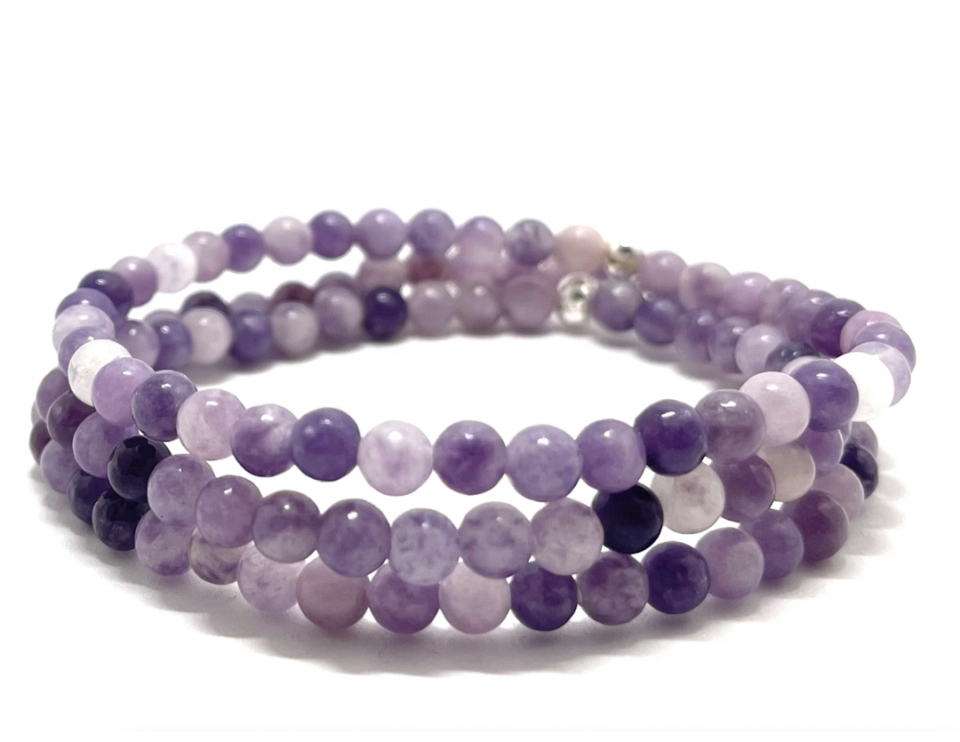 LEPIDOLITE 4MM - BRACELET LITHOTHÉRAPIE