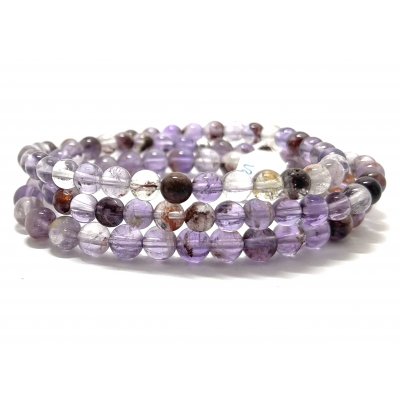 SUPER SEVEN - CACOXIENITE 6MM  - BRACELET LITHOTHÉRAPIE