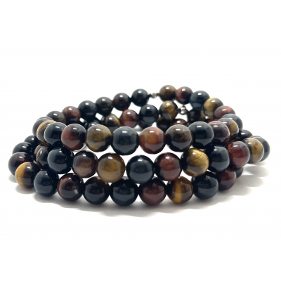 3 OEILS 8MM - BRACELET LITHOTHÉRAPIE