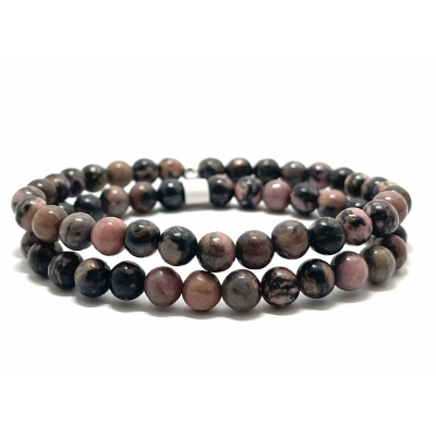 RHODONITE  6 MM - BRACELET LITHOTHÉRAPIE