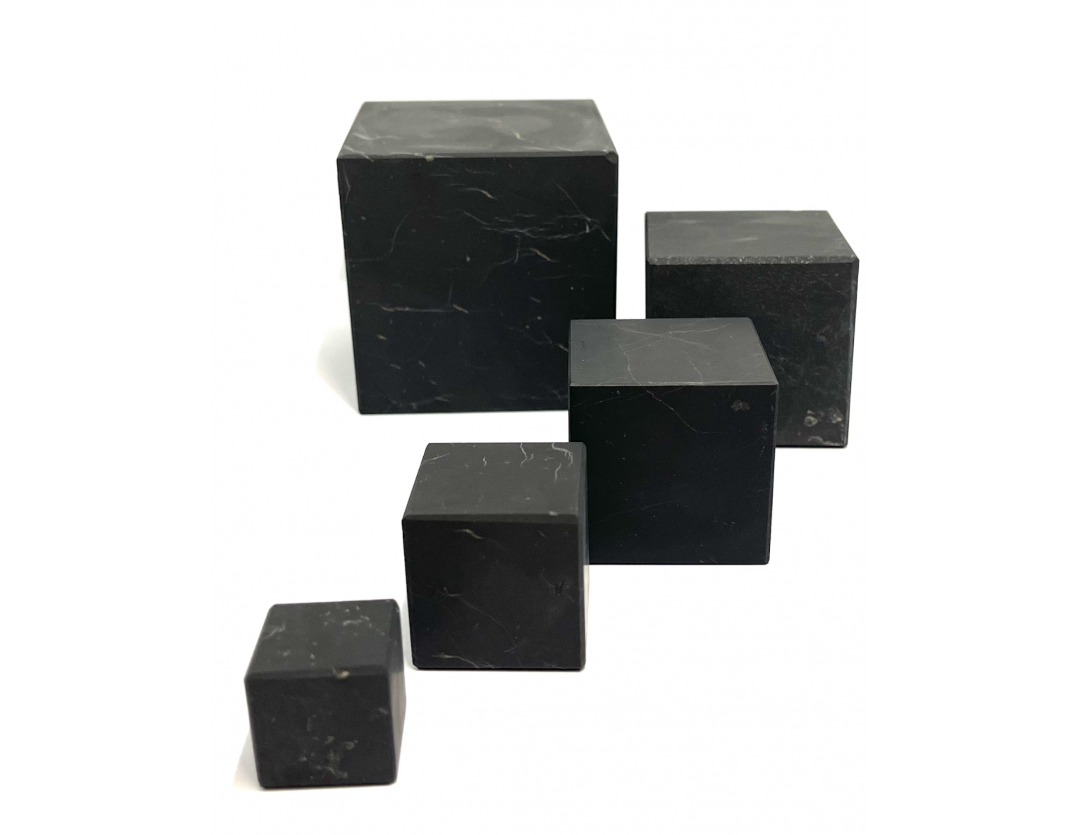 CUBE SHUNGITE MAT NATUREL