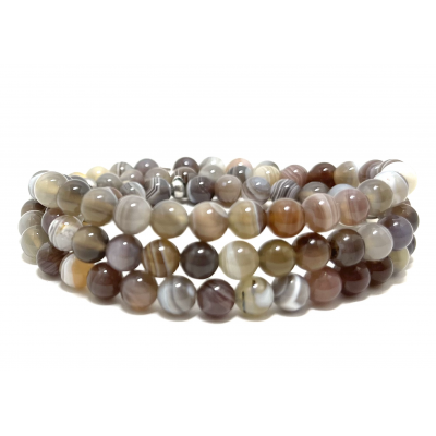 AGATE BOTSWANA 6MM - BRACELET LITHOTHÉRAPIE