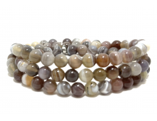 AGATE BOTSWANA 6MM - BRACELET LITHOTHÉRAPIE